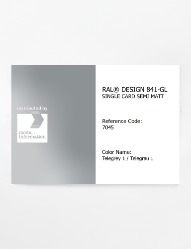 Artikelbild des Artikels “RAL® CLASSIC 841-GL SINGLE CARD 7045 Telegrey 1 / Telegrau 1 “