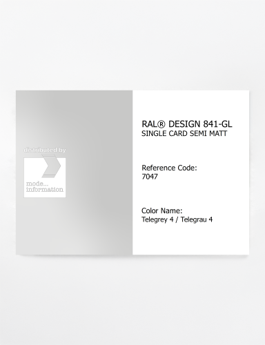 Artikelbild des Artikels “RAL® CLASSIC 841-GL SINGLE CARD 7047 Telegrey 4 / Telegrau 4 “