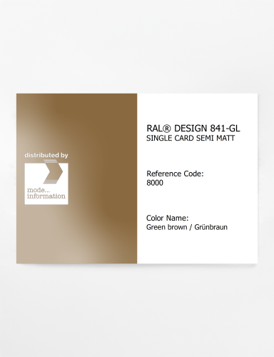 Artikelbild des Artikels “RAL® CLASSIC 841-GL SINGLE CARD 8000 Green brown / Grünbraun “