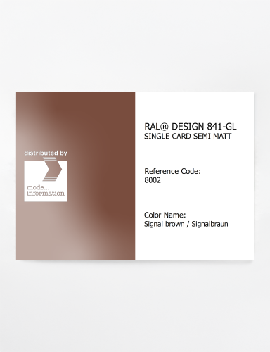 Artikelbild des Artikels “RAL® CLASSIC 841-GL SINGLE CARD 8002 Signal brown / Signalbraun “