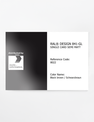 Artikelbild des Artikels “RAL® CLASSIC 841-GL SINGLE CARD 8022 Black brown / Schwarzbraun “