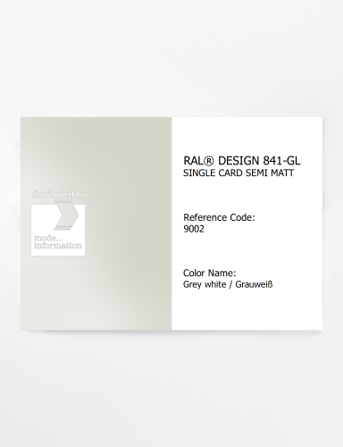 Artikelbild des Artikels “RAL® CLASSIC 841-GL SINGLE CARD 9002 Grey white / Grauweiß “