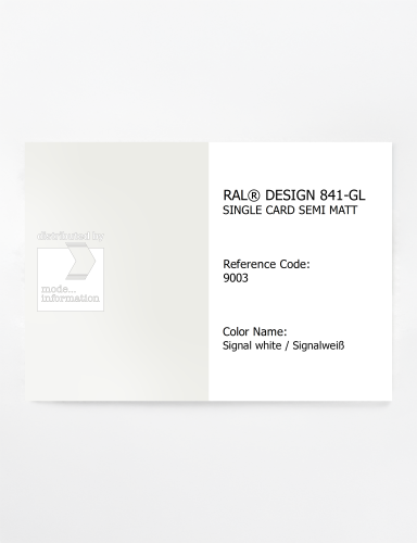 Artikelbild des Artikels “RAL® CLASSIC 841-GL SINGLE CARD 9003 Signal white / Signalweiß “