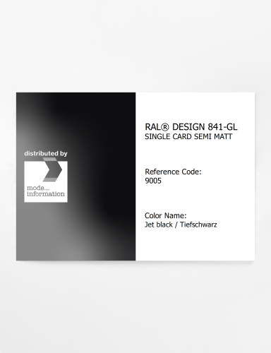 Artikelbild des Artikels “RAL® CLASSIC 841-GL SINGLE CARD 9005 Jet black / Tiefschwarz “