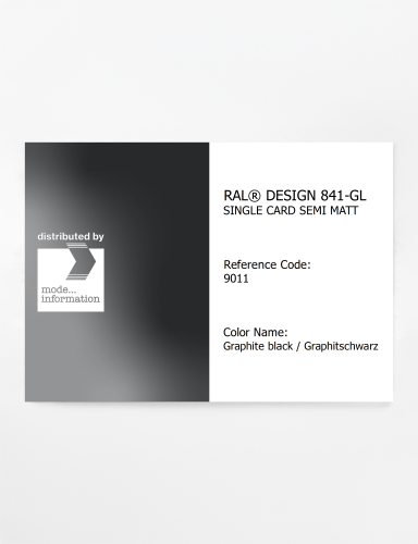Artikelbild des Artikels “RAL® CLASSIC 841-GL SINGLE CARD 9011 Graphite black / Graphitschwarz “