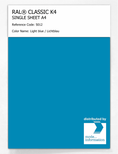 Artikelbild des Artikels “RAL® CLASSIC K4 SHEET SEMI MATT A4 5012 Light blue / Lichtblau “