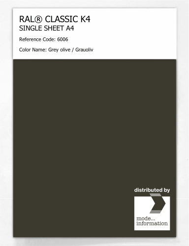 Artikelbild des Artikels “RAL® CLASSIC K4 SHEET SEMI MATT A4 6006 Grey olive / Grauoliv “