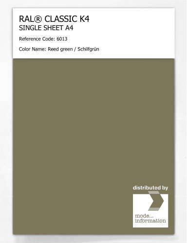 Artikelbild des Artikels “RAL® CLASSIC K4 SHEET SEMI MATT A4 6013 Reed green / Schilfgrün “