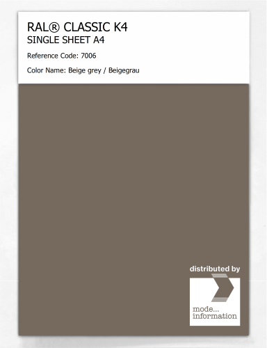Artikelbild des Artikels “RAL® CLASSIC K4 SHEET SEMI MATT A4 7006 Beige grey / Beigegrau “