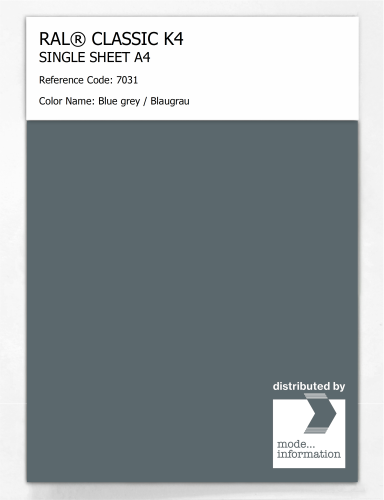 Artikelbild des Artikels “RAL® CLASSIC K4 SHEET SEMI MATT A4 7031 Blue grey / Blaugrau “