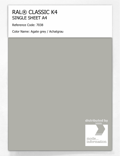 Artikelbild des Artikels “RAL® CLASSIC K4 SHEET SEMI MATT A4 7038 Agate grey / Achatgrau “