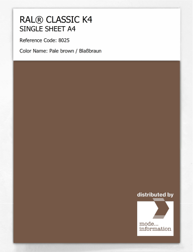 Artikelbild des Artikels “RAL® CLASSIC K4 SHEET SEMI MATT A4 8025 Pale brown / Blaßbraun “