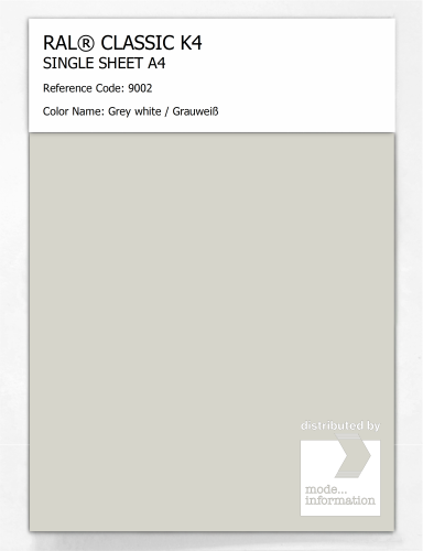 Artikelbild des Artikels “RAL® CLASSIC K4 SHEET SEMI MATT A4 9002 Grey white / Grauweiß “