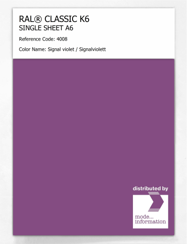 Artikelbild des Artikels “RAL® CLASSIC K6 SHEET SEMI MATT A6 4008 Signal violet / Signalviolett “