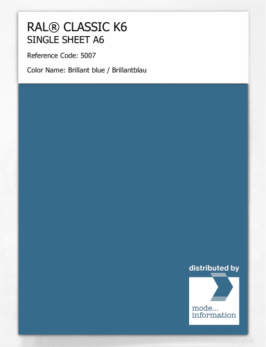 Artikelbild des Artikels “RAL® CLASSIC K6 SHEET SEMI MATT A6 5007 Brillant blue / Brillantblau “