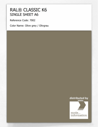 Artikelbild des Artikels “RAL® CLASSIC K6 SHEET SEMI MATT A6 7002 Olive grey / Olivgrau “