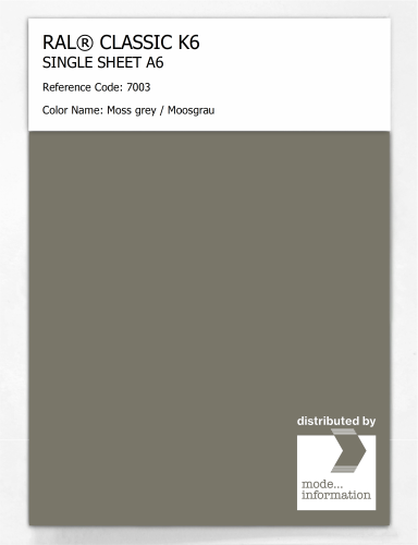 Artikelbild des Artikels “RAL® CLASSIC K6 SHEET SEMI MATT A6 7003 Moss grey / Moosgrau “
