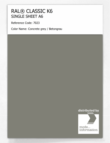 Artikelbild des Artikels “RAL® CLASSIC K6 SHEET SEMI MATT A6 7023 Concrete grey / Betongrau “