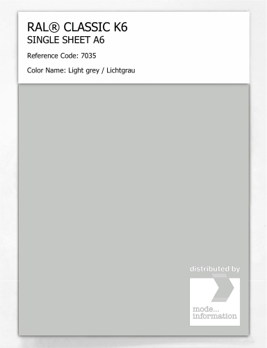 Artikelbild des Artikels “RAL® CLASSIC K6 SHEET SEMI MATT A6 7035 Light grey / Lichtgrau “
