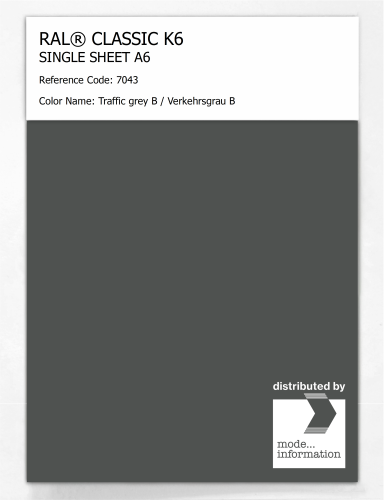 Artikelbild des Artikels “RAL® CLASSIC K6 SHEET SEMI MATT A6 7043 Traffic grey B / Verkehrsgrau B “