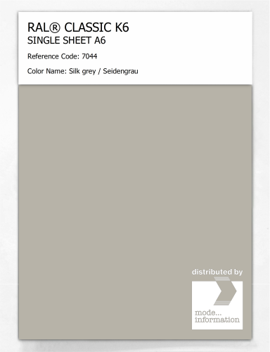 Artikelbild des Artikels “RAL® CLASSIC K6 SHEET SEMI MATT A6 7044 Silk grey / Seidengrau “