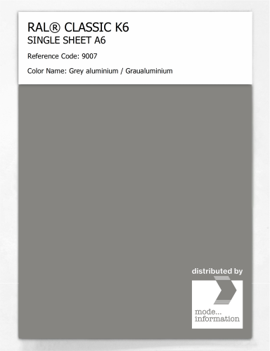 Artikelbild des Artikels “RAL® CLASSIC K6 SHEET SEMI MATT A6 9007 Grey aluminium / Graualuminium “