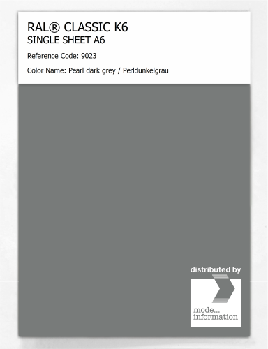 Artikelbild des Artikels “RAL® CLASSIC K6 SHEET SEMI MATT A6 9023 Pearl dark grey / Perldunkelgrau “