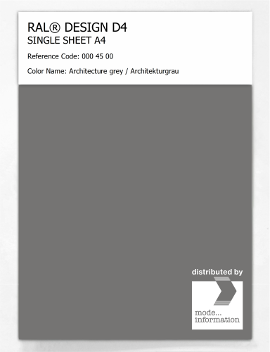 Artikelbild des Artikels “RAL® DESIGN D4 SINGLE SHEET A4 000 45 00 Architecture grey / Architekturgrau “