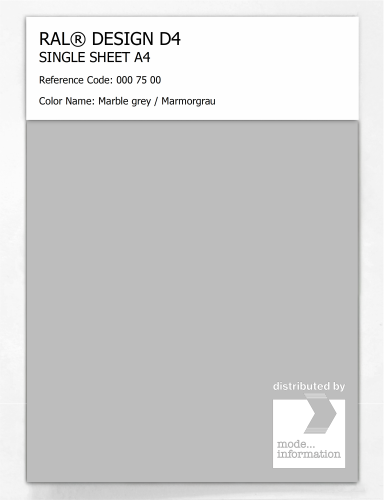 Artikelbild des Artikels “RAL® DESIGN D4 SINGLE SHEET A4 000 75 00 Marble grey / Marmorgrau “