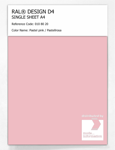 Artikelbild des Artikels “RAL® DESIGN D4 SINGLE SHEET A4 010 80 20 Pastel pink / Pastellrosa “