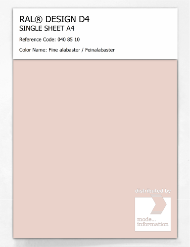 Artikelbild des Artikels “RAL® DESIGN D4 SINGLE SHEET A4 040 85 10 Fine alabaster / Feinalabaster “