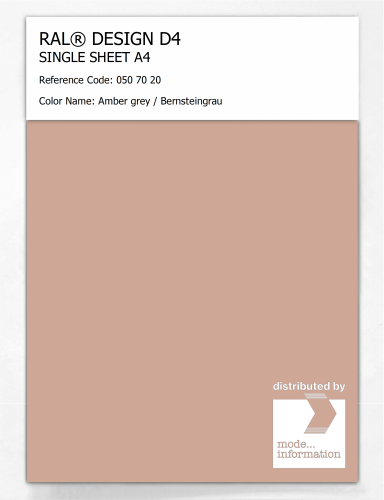 Product image of the product “RAL® DESIGN D4 SINGLE SHEET A4 050 70 20 Amber grey / Bernsteingrau ”