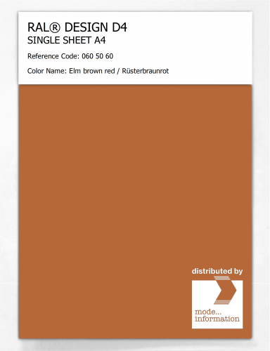 Artikelbild des Artikels “RAL® DESIGN D4 SINGLE SHEET A4 060 50 60 Elm brown red / Rüsterbraunrot “