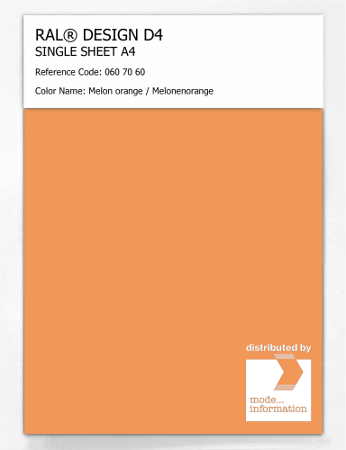 Artikelbild des Artikels “RAL® DESIGN D4 SINGLE SHEET A4 060 70 60 Melon orange / Melonenorange “
