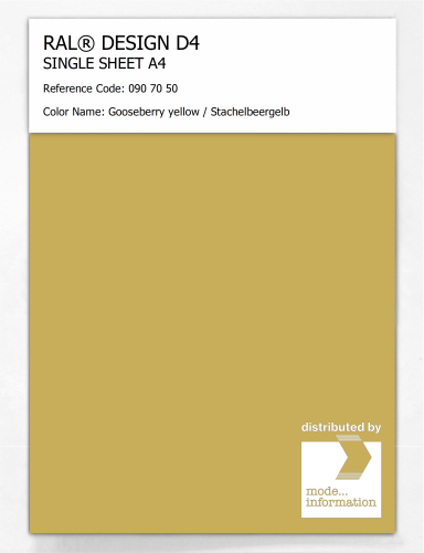 Artikelbild des Artikels “RAL® DESIGN D4 SINGLE SHEET A4 090 70 50 Gooseberry yellow / Stachelbeergelb “