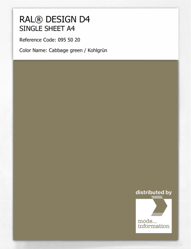 Artikelbild des Artikels “RAL® DESIGN D4 SINGLE SHEET A4 095 50 20 Cabbage green / Kohlgrün “