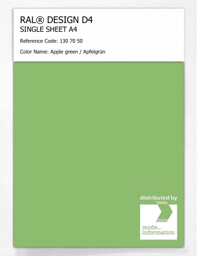 Artikelbild des Artikels “RAL® DESIGN D4 SINGLE SHEET A4 130 70 50 Apple green / Apfelgrün “