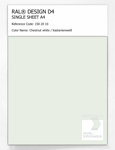 Product image of the product “RAL® DESIGN D4 SINGLE SHEET A4 150 20 10 Chestnut white / Kastanienweiß ”