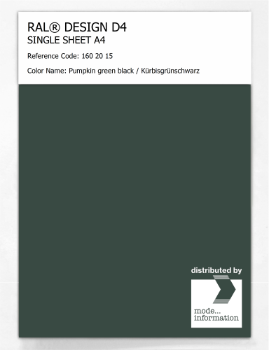 Artikelbild des Artikels “RAL® DESIGN D4 SINGLE SHEET A4 160 20 15 Pumpkin green black / Kürbisgrünschwarz “