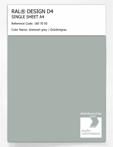 Artikelbild des Artikels “RAL® DESIGN D4 SINGLE SHEET A4 160 70 05 Greenish grey / Grünlichgrau “