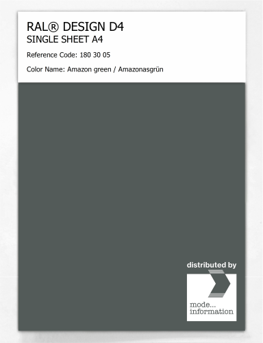 Artikelbild des Artikels “RAL® DESIGN D4 SINGLE SHEET A4 180 30 05 Amazon green / Amazonasgrün “