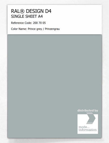 Product image of the product “RAL® DESIGN D4 SINGLE SHEET A4 200 70 05 Prince grey / Prinzengrau ”