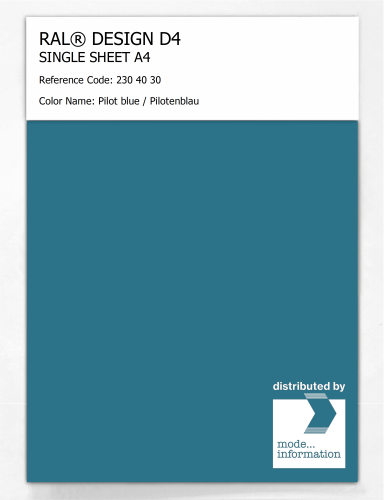 Artikelbild des Artikels “RAL® DESIGN D4 SINGLE SHEET A4 230 40 30 Pilot blue / Pilotenblau “