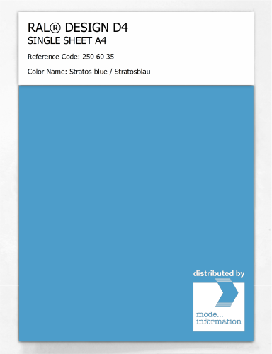 Artikelbild des Artikels “RAL® DESIGN D4 SINGLE SHEET A4 250 60 35 Stratos blue / Stratosblau “