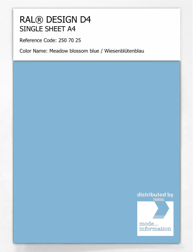 Artikelbild des Artikels “RAL® DESIGN D4 SINGLE SHEET A4 250 70 25 Meadow blossom blue / Wiesenblütenblau “