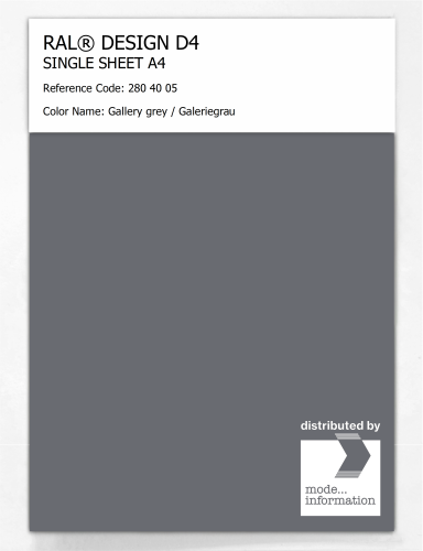 Artikelbild des Artikels “RAL® DESIGN D4 SINGLE SHEET A4 280 40 05 Gallery grey / Galeriegrau “