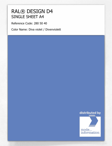 Artikelbild des Artikels “RAL® DESIGN D4 SINGLE SHEET A4 280 50 40 Diva violet / Divenviolett “