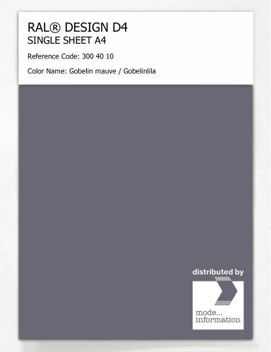 Artikelbild des Artikels “RAL® DESIGN D4 SINGLE SHEET A4 300 40 10 Gobelin mauve / Gobelinlila “