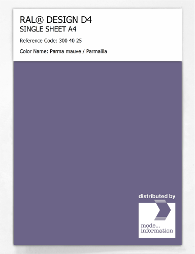 Artikelbild des Artikels “RAL® DESIGN D4 SINGLE SHEET A4 300 40 25 Parma mauve / Parmalila “