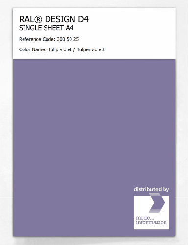 Artikelbild des Artikels “RAL® DESIGN D4 SINGLE SHEET A4 300 50 25 Tulip violet / Tulpenviolett “